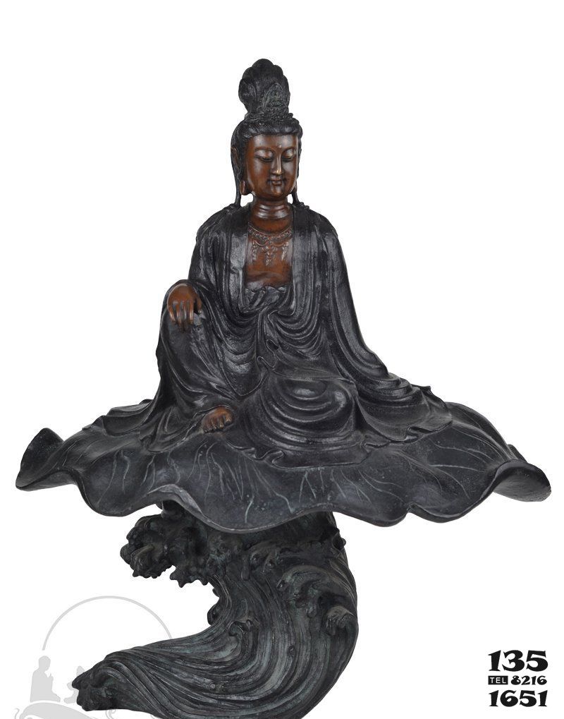 觀音雕塑-景區(qū)坐式自在銅雕觀音雕塑 觀音雕塑-景區(qū)坐式自在銅雕觀音雕塑高清圖片