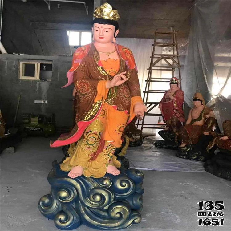 觀音雕塑-寺廟景區玻璃鋼彩繪大型景觀觀音雕塑 觀音雕塑-寺廟景區玻璃鋼彩繪大型景觀觀音雕塑高清圖片