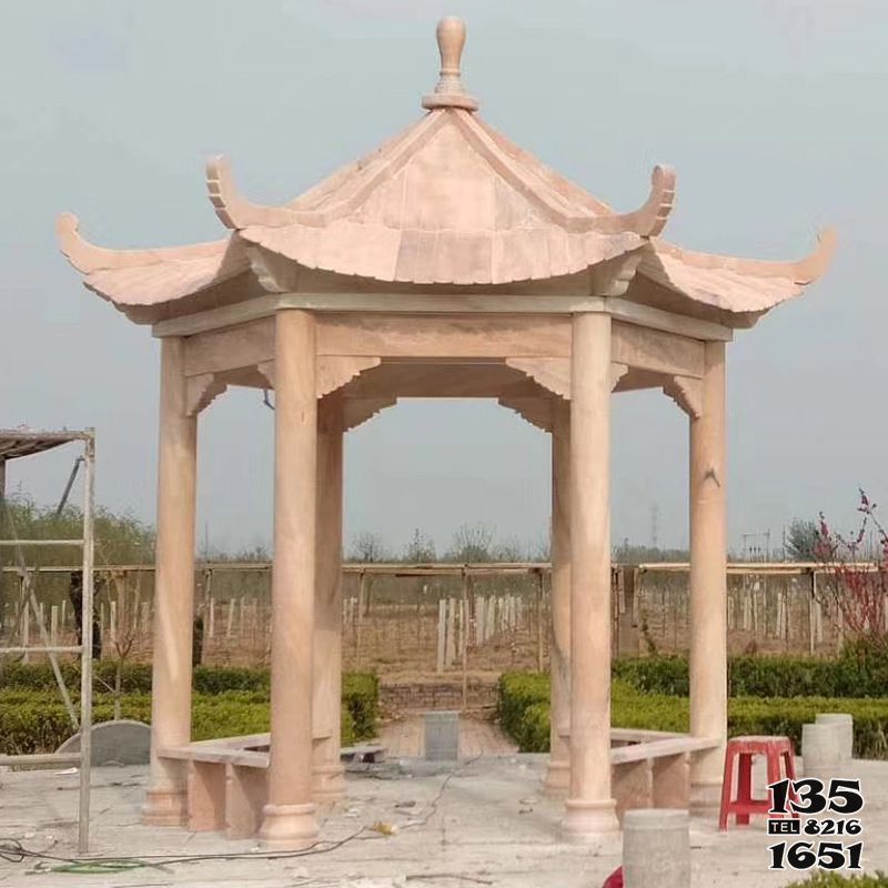 涼亭雕塑-公園廣場擺放大理石六級仿古建休閑涼亭雕塑 涼亭雕塑-公園廣場擺放大理石六級仿古建休閑涼亭雕塑高清圖片