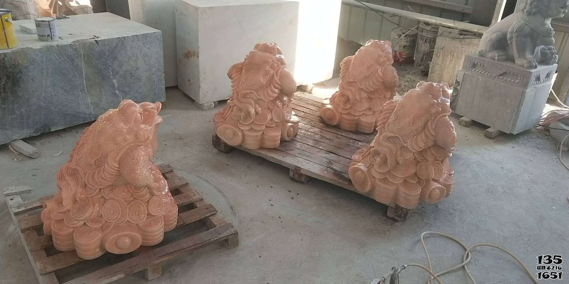 青蛙雕塑-室內四只石雕創意青蛙雕塑 青蛙雕塑-室內四只石雕創意青蛙雕塑高清圖片