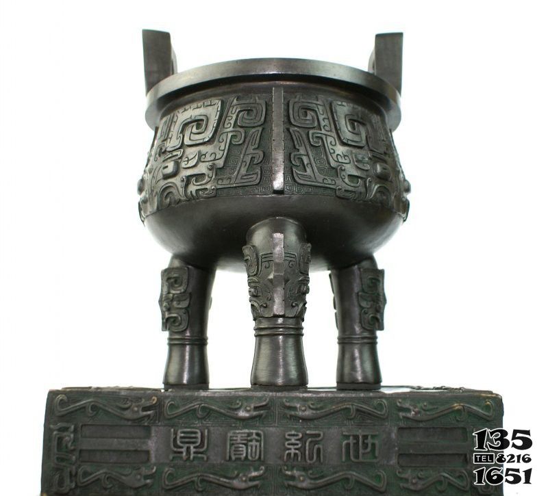 鼎雕塑-不銹鋼仿銅創意寺廟鼎雕塑 鼎雕塑-不銹鋼仿銅創意寺廟鼎雕塑高清圖片
