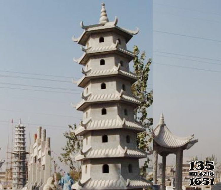 佛塔雕塑-園林青石仿古多層寶塔景觀-石雕 佛塔雕塑-園林青石仿古多層寶塔景觀-石雕高清圖片