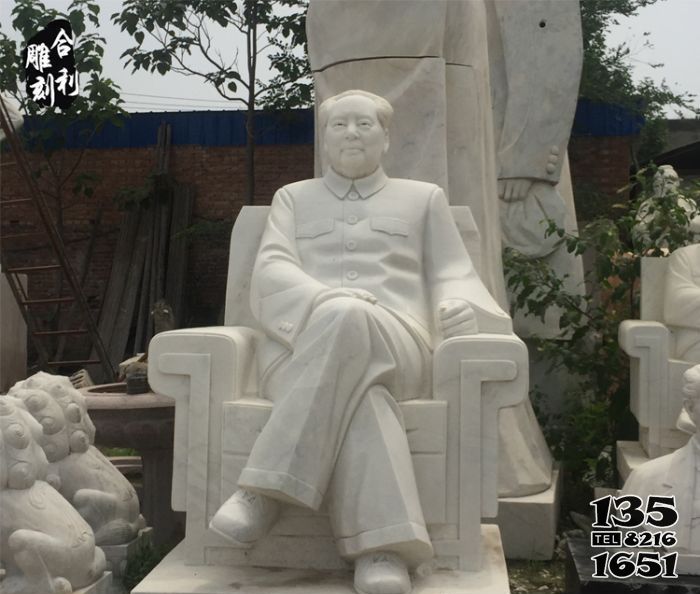 毛澤東雕塑-坐式毛主席校園偉人石雕毛澤東雕塑 毛澤東雕塑-坐式毛主席校園偉人石雕毛澤東雕塑高清圖片