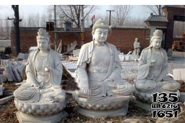 三圣雕塑-寺廟庭院大理石東方三圣雕塑 三圣雕塑-寺廟庭院大理石東方三圣雕塑