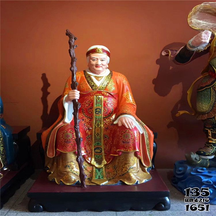 土地婆雕塑-玻璃鋼彩繪寺廟供奉神佛土地婆雕塑