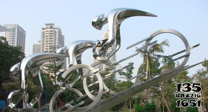 自行車(chē)雕塑-公園不銹鋼抽象騎自行車(chē)人物雕塑 自行車(chē)雕塑-公園不銹鋼抽象騎自行車(chē)人物雕塑