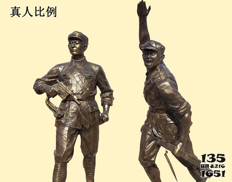 八路軍雕塑-大型戶外園林景觀玻璃鋼仿銅人物景觀八路軍雕塑 八路軍雕塑-大型戶外園林景觀玻璃鋼仿銅人物景觀八路軍雕塑