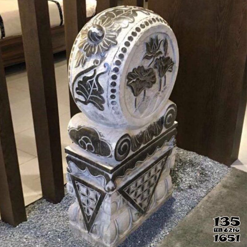 抱鼓石門墩雕塑-酒店室內裝飾青石做舊抱鼓石門墩 抱鼓石門墩雕塑-酒店室內裝飾青石做舊抱鼓石門墩高清圖片