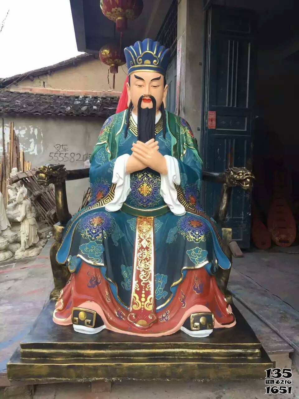 城隍爺雕塑-寺廟神佛銅雕彩繪城隍爺雕塑 城隍爺雕塑-寺廟神佛銅雕彩繪城隍爺雕塑高清圖片