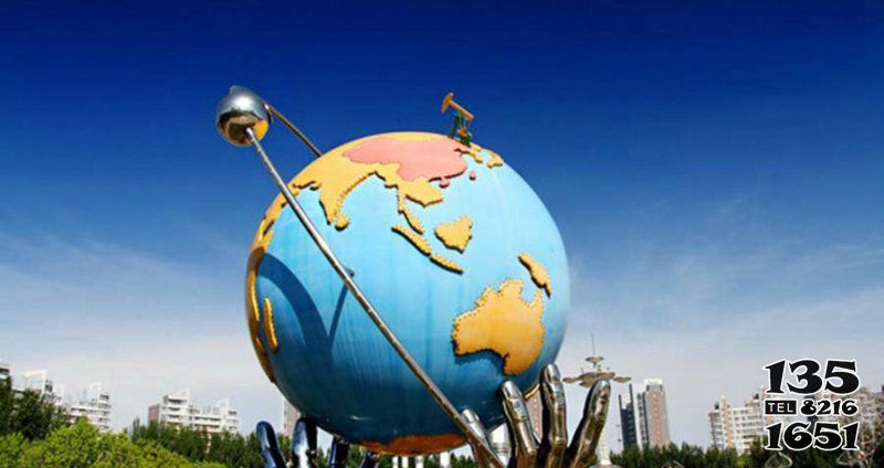 地球儀雕塑-公園廣場玻璃鋼工藝裝飾品戶外擺件 地球儀雕塑-公園廣場玻璃鋼工藝裝飾品戶外擺件高清圖片
