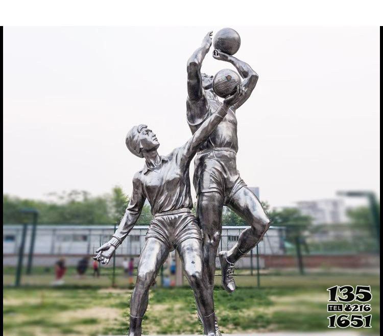 籃球雕塑-鏡面不銹鋼公園打籃球人物雕塑 籃球雕塑-鏡面不銹鋼公園打籃球人物雕塑高清圖片