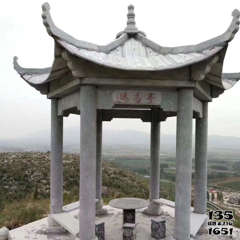 涼亭雕塑-景區(qū)寺院山頂擺放六角休息涼亭雕塑 涼亭雕塑-景區(qū)寺院山頂擺放六角休息涼亭雕塑高清圖片