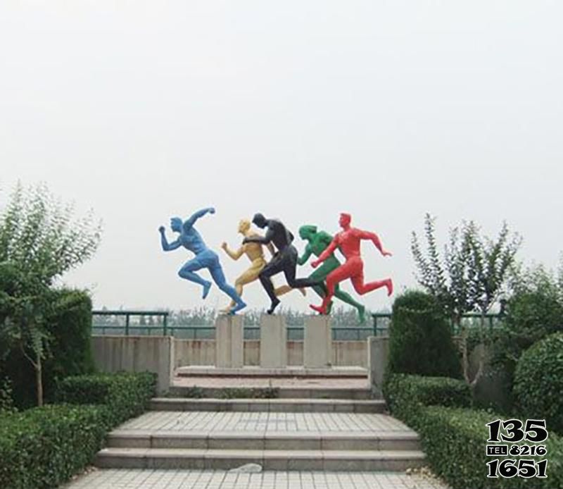 跑步雕塑-公園彩色不銹鋼跑步運動人物雕塑 跑步雕塑-公園彩色不銹鋼跑步運動人物雕塑