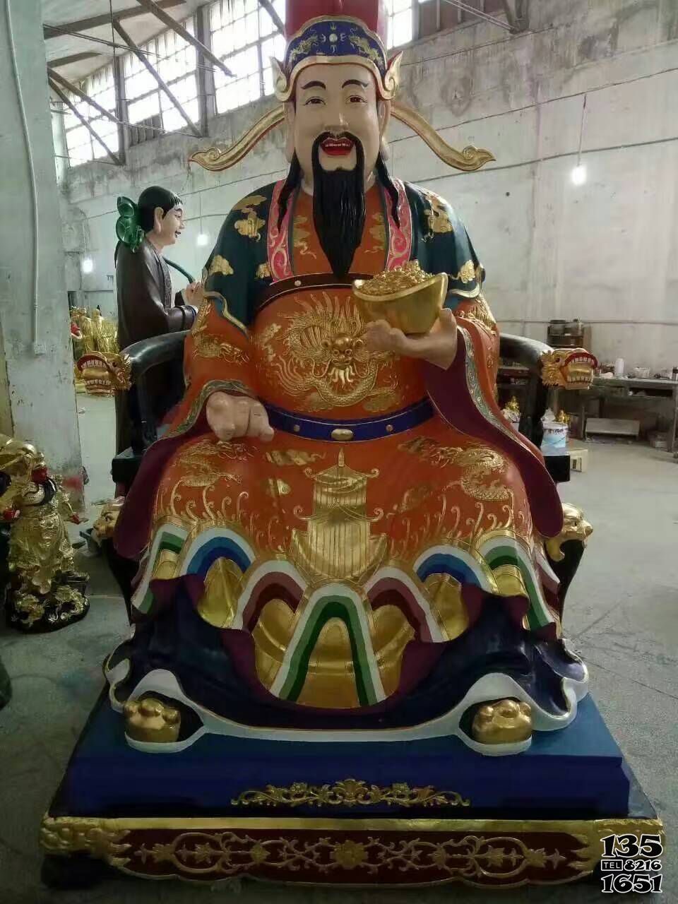 財(cái)神雕塑-招財(cái)進(jìn)寶財(cái)神銅雕寺廟供奉財(cái)神雕塑 財(cái)神雕塑-招財(cái)進(jìn)寶財(cái)神銅雕寺廟供奉財(cái)神雕塑高清圖片