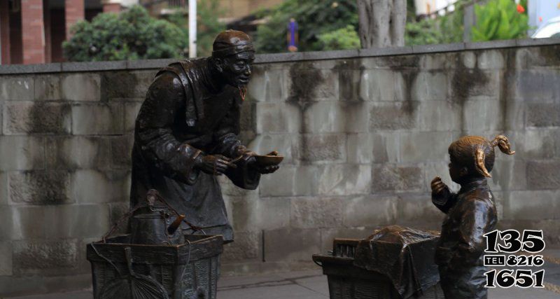 茶雕塑-賣茶街邊古代人物銅雕茶雕塑 茶雕塑-賣茶街邊古代人物銅雕茶雕塑高清圖片