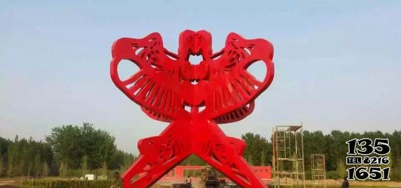 風箏雕塑-主題文化公園不擺放紅色中國特色鏤空不銹鋼風箏雕塑 風箏雕塑-主題文化公園不擺放紅色中國特色鏤空不銹鋼風箏雕塑高清圖片