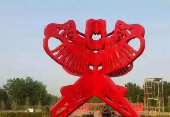 風箏雕塑-主題文化公園不擺放紅色中國特色鏤空不銹鋼風箏雕塑