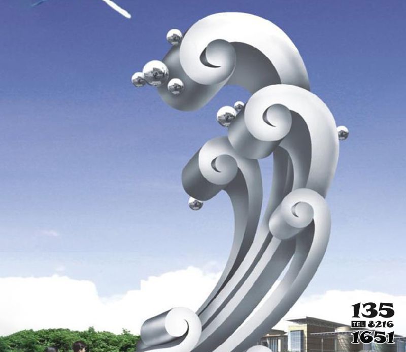 海浪浪花雕塑-公園裝飾不銹鋼海浪浪花雕塑 海浪浪花雕塑-公園裝飾不銹鋼海浪浪花雕塑高清圖片