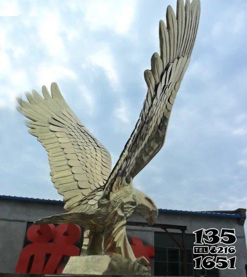 老鷹雕塑-工廠一只展翅的不銹鋼老鷹雕塑 老鷹雕塑-工廠一只展翅的不銹鋼老鷹雕塑