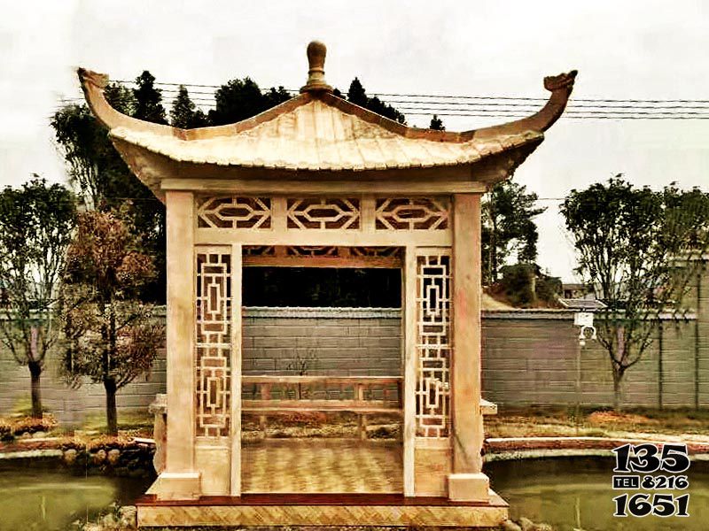 涼亭雕塑-新款庭院景觀擺放鏤空雕刻四角休閑涼亭雕塑 涼亭雕塑-新款庭院景觀擺放鏤空雕刻四角休閑涼亭雕塑高清圖片