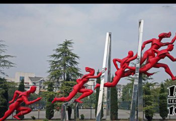 不銹鋼藝術(shù)人物，為公園景觀注入活力
