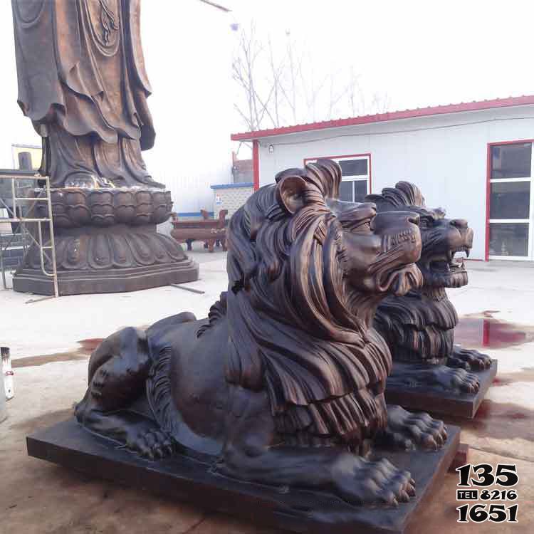 獅子雕塑-玻璃鋼大型仿真動物戶外廣場獅子雕塑 獅子雕塑-玻璃鋼大型仿真動物戶外廣場獅子雕塑高清圖片