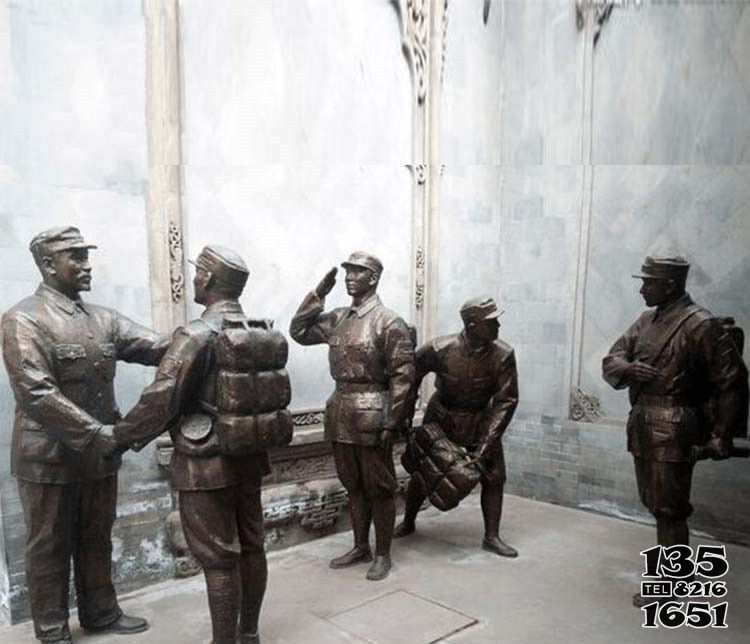八路軍雕塑-玻璃鋼仿真人物告別的八路軍雕塑 八路軍雕塑-玻璃鋼仿真人物告別的八路軍雕塑