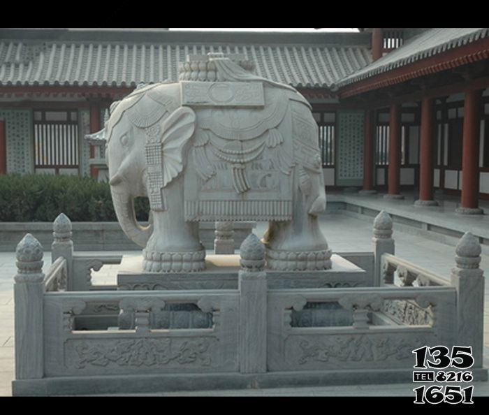 大象雕塑-漢白玉石雕庭院大象雕塑 大象雕塑-漢白玉石雕庭院大象雕塑高清圖片