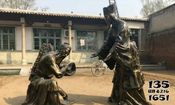 負荊請罪-古代庭院銅雕人物負荊請罪雕塑 負荊請罪-古代庭院銅雕人物負荊請罪雕塑高清圖片