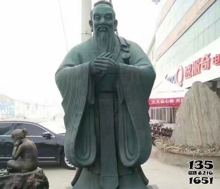 孔子雕塑- 城市花園廣場歷史人物孔子行教玻璃鋼仿青銅雕塑 孔子雕塑- 城市花園廣場歷史人物孔子行教玻璃鋼仿青銅雕塑高清圖片