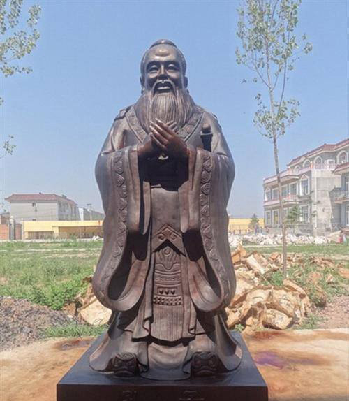 孔子雕塑-戶外銅雕行禮孔子雕塑 孔子雕塑-戶外銅雕行禮孔子雕塑高清圖片