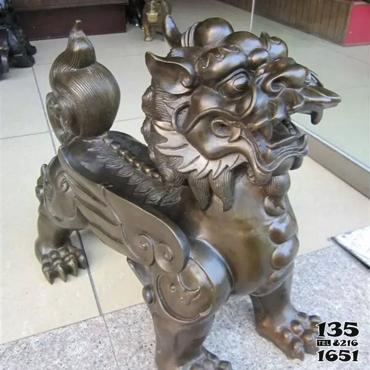 麒麟雕塑-室內創意景觀玻璃鋼仿銅麒麟雕塑 麒麟雕塑-室內創意景觀玻璃鋼仿銅麒麟雕塑