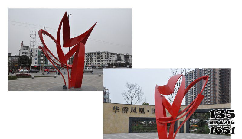 鳳凰雕塑-城市街道不銹鋼噴漆烤漆抽象鳳凰雕塑 鳳凰雕塑-城市街道不銹鋼噴漆烤漆抽象鳳凰雕塑