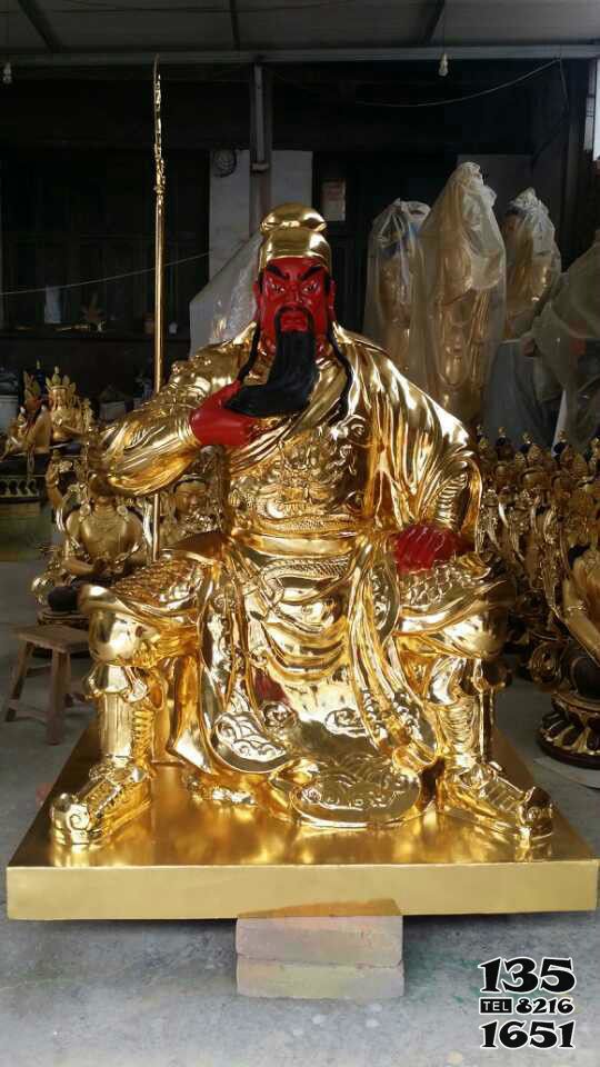 關公雕塑-景區寺廟不銹鋼鎏金關公雕塑 關公雕塑-景區寺廟不銹鋼鎏金關公雕塑高清圖片