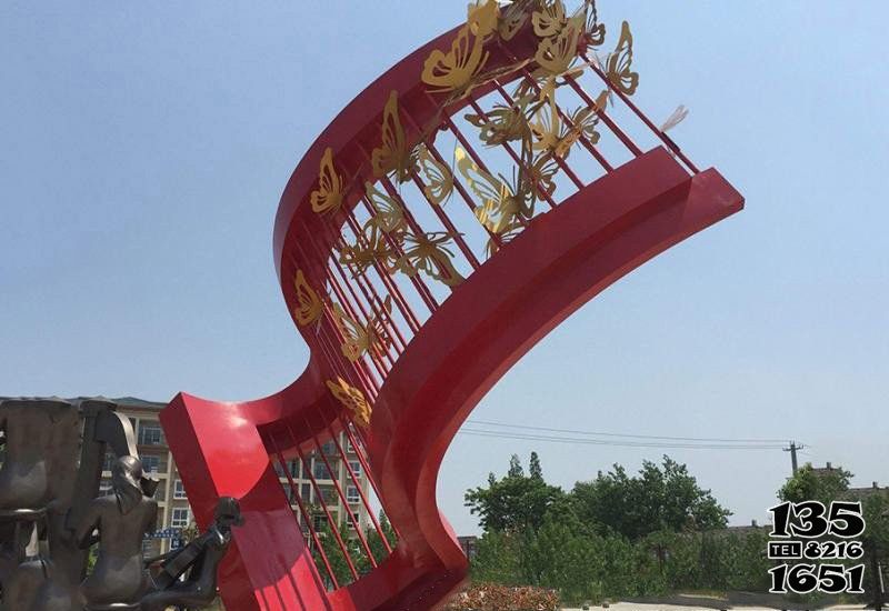 蝴蝶雕塑-廣場不銹鋼多個蝴蝶雕塑 蝴蝶雕塑-廣場不銹鋼多個蝴蝶雕塑高清圖片