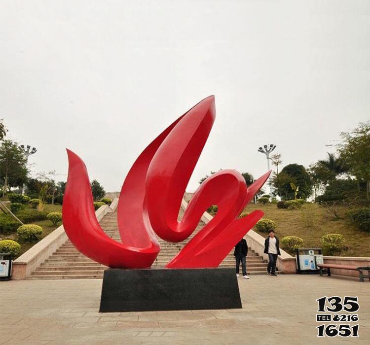 火苗雕塑-園林景區(qū)抽象紅色不銹鋼火苗雕塑 火苗雕塑-園林景區(qū)抽象紅色不銹鋼火苗雕塑高清圖片