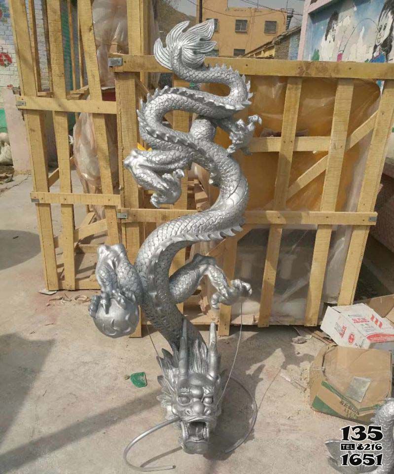 龍雕塑-不銹鋼創意抽象飛龍雕塑 龍雕塑-不銹鋼創意抽象飛龍雕塑高清圖片