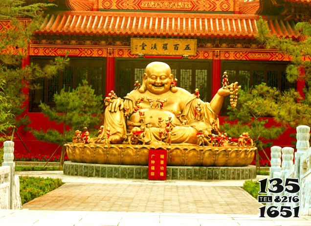 彌勒佛雕塑-戶外大型景觀不銹鋼噴金烤漆彌勒佛雕塑 彌勒佛雕塑-戶外大型景觀不銹鋼噴金烤漆彌勒佛雕塑高清圖片