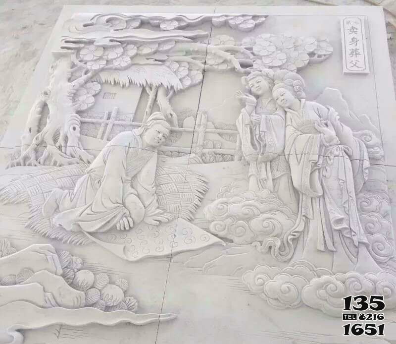 影壁雕塑-園林賣身葬父石浮雕影壁景觀-石雕 影壁雕塑-園林賣身葬父石浮雕影壁景觀-石雕高清圖片