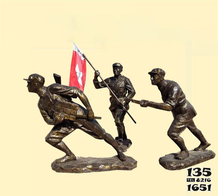 八路軍雕塑-廣場(chǎng)創(chuàng)意玻璃鋼奔跑的八路軍雕塑 八路軍雕塑-廣場(chǎng)創(chuàng)意玻璃鋼奔跑的八路軍雕塑高清圖片