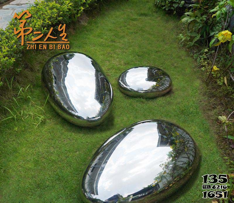 鵝卵石雕塑-草坪創意不銹鋼鏡面仿真鵝卵石雕塑 鵝卵石雕塑-草坪創意不銹鋼鏡面仿真鵝卵石雕塑高清圖片