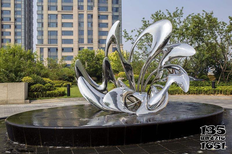 花朵雕塑-廣場大型不銹鋼抽象花朵雕塑 花朵雕塑-廣場大型不銹鋼抽象花朵雕塑高清圖片
