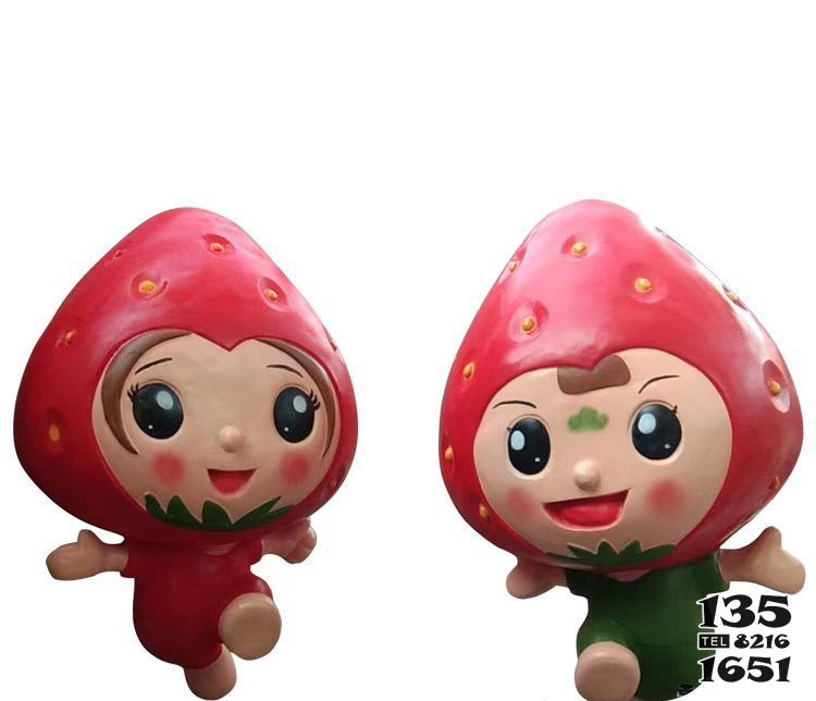 草莓雕塑-玻璃鋼卡通草莓公仔幼兒園擺件雕塑 草莓雕塑-玻璃鋼卡通草莓公仔幼兒園擺件雕塑高清圖片