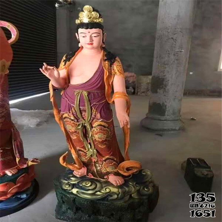 觀音雕塑-宗教廟宇玻璃鋼彩繪觀音雕塑 觀音雕塑-宗教廟宇玻璃鋼彩繪觀音雕塑高清圖片