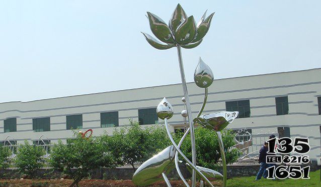 荷花雕塑-企業不銹鋼荷花雕塑 荷花雕塑-企業不銹鋼荷花雕塑高清圖片