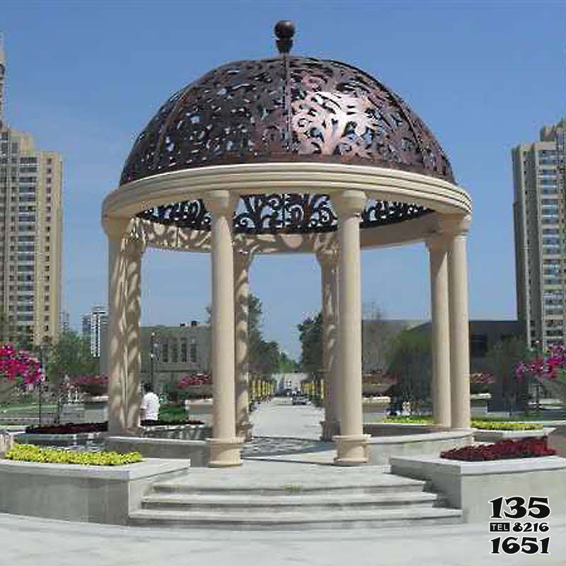 涼亭雕塑-城市廣場(chǎng)擺放大型鐵藝鏤空羅馬柱涼亭裝飾擺件雕塑 涼亭雕塑-城市廣場(chǎng)擺放大型鐵藝鏤空羅馬柱涼亭裝飾擺件雕塑高清圖片
