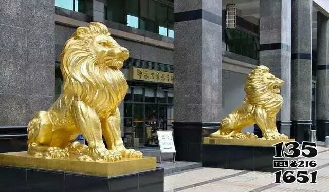 獅子雕塑-酒店企業大型仿真純金打造獅子雕塑 獅子雕塑-酒店企業大型仿真純金打造獅子雕塑