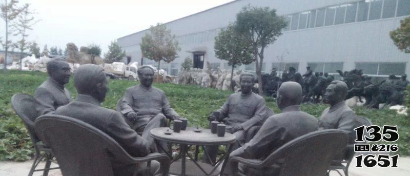 茶雕塑-廣場偉人喝茶人物銅雕茶雕塑 茶雕塑-廣場偉人喝茶人物銅雕茶雕塑高清圖片