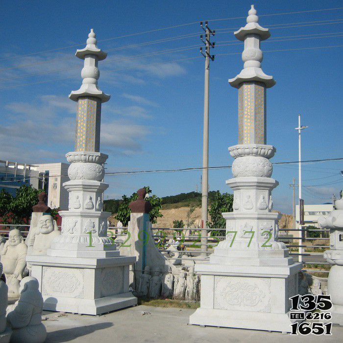 佛塔雕塑-小型寺廟舍利塔石雕 佛塔雕塑-小型寺廟舍利塔石雕高清圖片