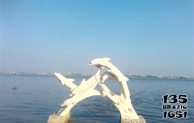 海豚雕塑-海邊擺放多個不銹鋼海豚雕塑 海豚雕塑-海邊擺放多個不銹鋼海豚雕塑高清圖片